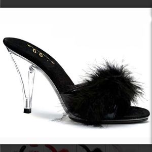 4 Inch Marabou Slipper